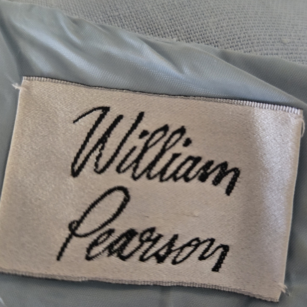 Vintage William Pearson Light Blue Shift Dress, Linen, 80s, Work, Casual - Picture 9 of 15